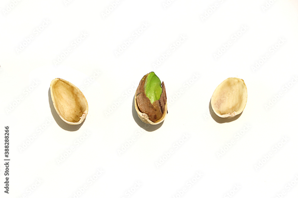 Dry roasted Pistachio isolated on white background Dry roasted Pistachio isolated on white background