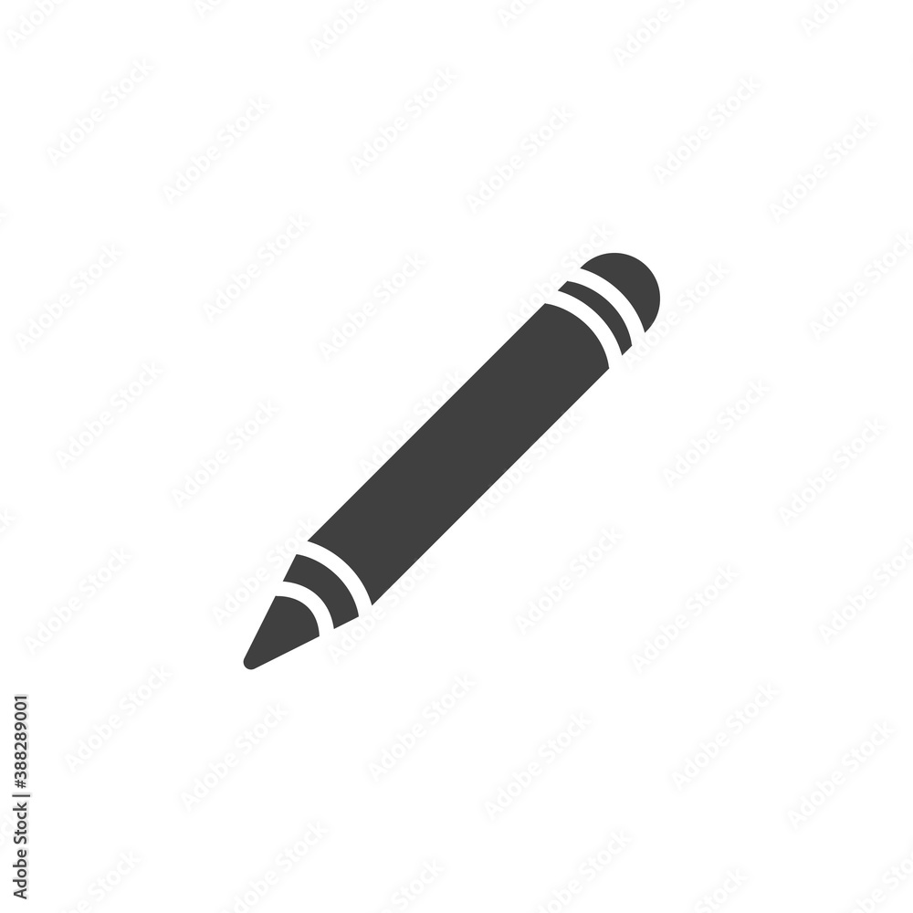 Pencil vector icon. filled flat sign for mobile concept and web design. Crayon pencil glyph icon. Symbol, logo illustration. Vector graphics Pencil vector icon. filled flat sign for mobile concept and web design. Crayon pencil glyph icon. Symbol, logo illustration. Vector graphics