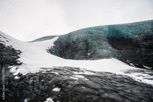 glacier in the mountains