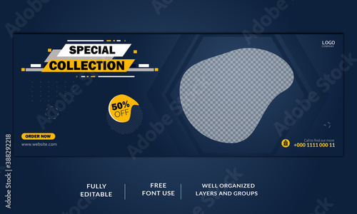 Special Collection sale social media cover template 