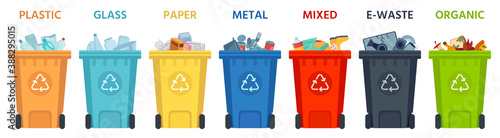 Canvastavla Recycling bins