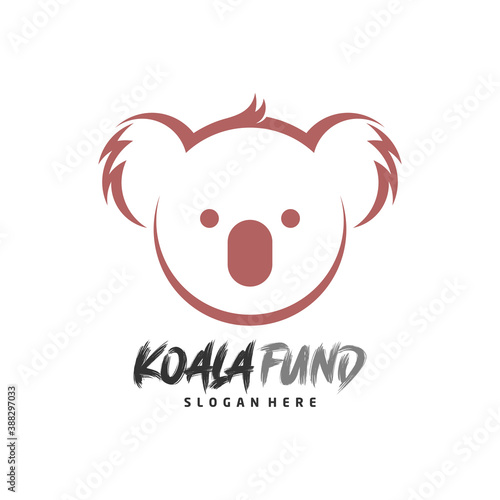 Koala logo design vector. Illustration design koala logo template. Icon Symbol