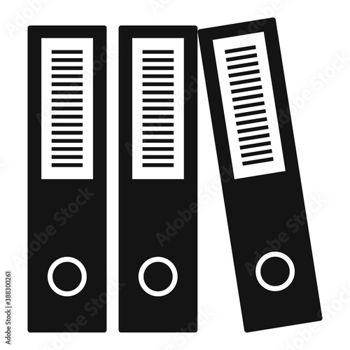 Office folders icon. Simple illustration of office folders vector icon for web design isolated on white background