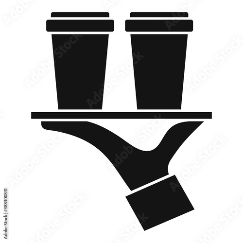 Internship coffee cup tray icon. Simple illustration of internship coffee cup tray vector icon for web design isolated on white background