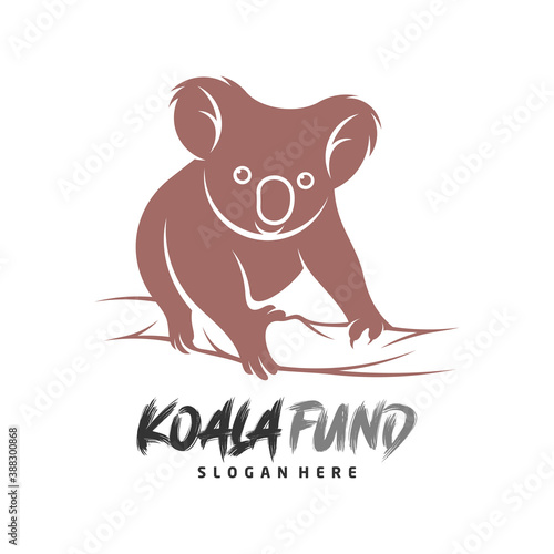 Koala logo design vector. Illustration design koala logo template. Icon Symbol