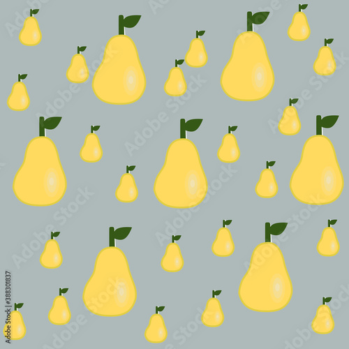 This is the pattern made of yellow pears (vector art)