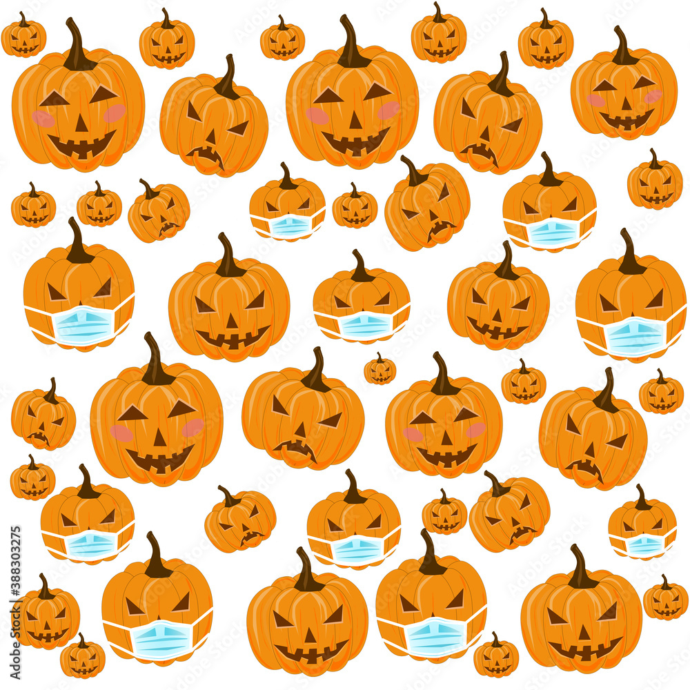This is a background pattern made of Halloween pumpkins. This is a background pattern made of Halloween pumpkins.