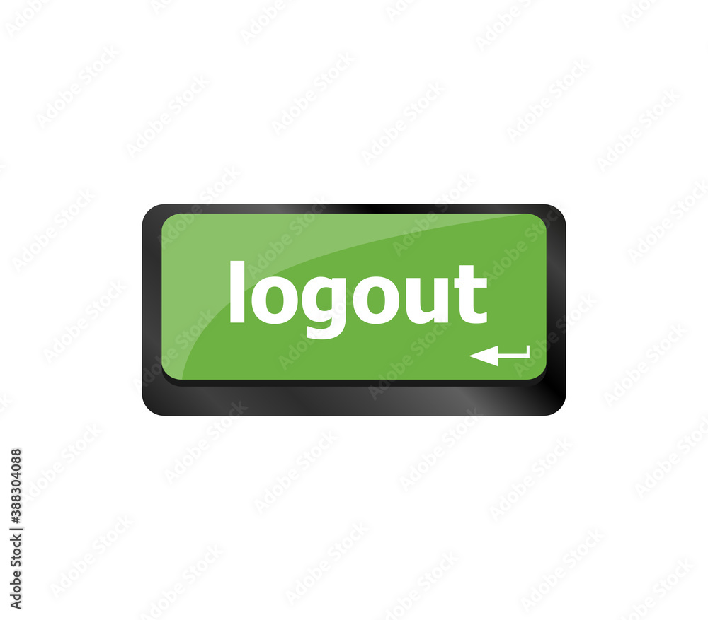 logout word on computer keyboard keys button logout word on computer keyboard keys button