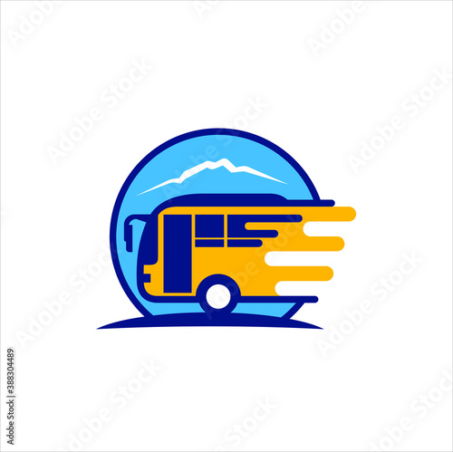 bus icon on white background. Vector art.