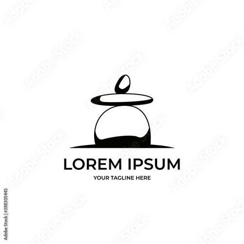 stone logo minimalist vector illustration design