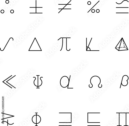 
Mathematics Vector Icons 
