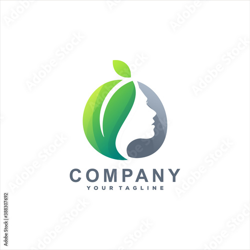 beauty spa gradient logo design