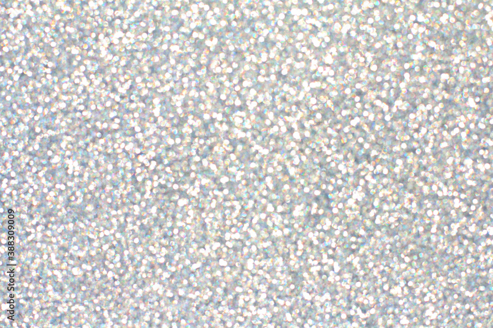 white and silver glitter bokeh texture abstract background, Stock image
