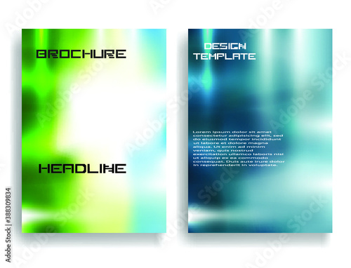Green Summer Background of Blurred Lights with Modern Effect .