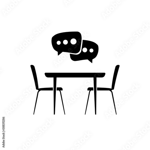 Business meeting single isolated modern vector design icon.