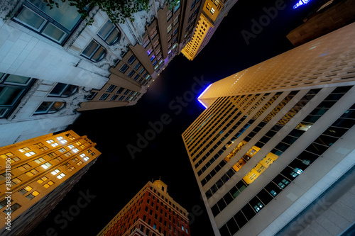 Photography Building Towing High at Night