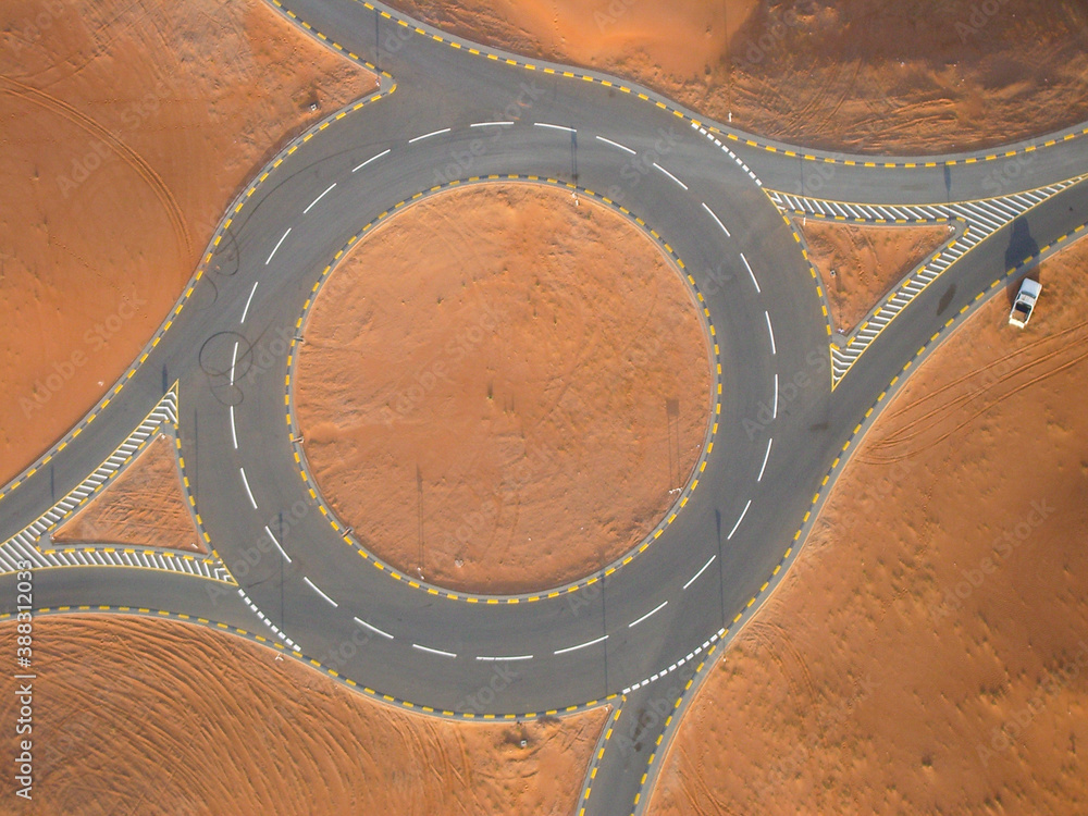 Desert Roundabout in Dubai, UAE Stock Photo Adobe Stock