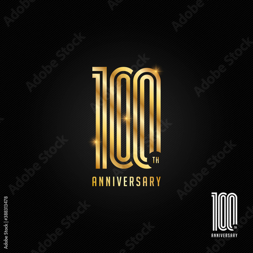 100 years anniversary logo, icon and symbol vector illustration