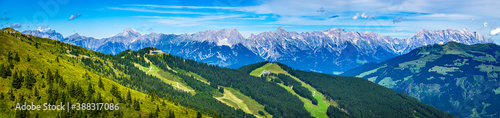 view from Schmitten mountain in Austria - near Zell am See photo