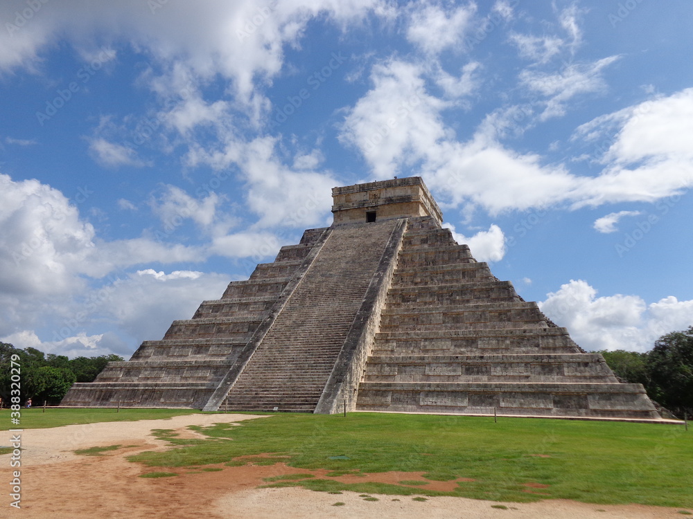 The Mayan temple ruins of Chichen Itza and Tulum on the Yucatan Peninsula, Mexico