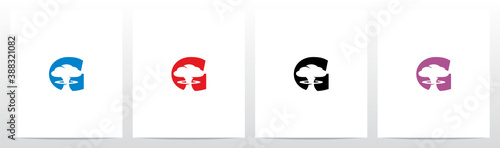 Mushroom Cloud On Letter Logo Design G