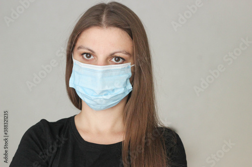 girl in protective mask 