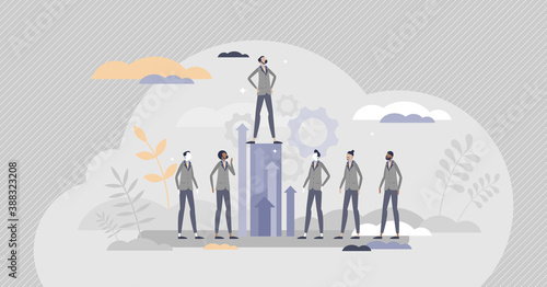 Personal advantage with better perspective and potential tiny person concept