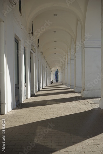 passage through the shopping arcade in Kostroma