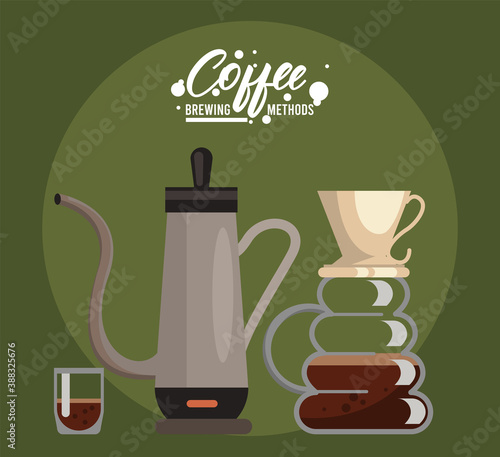 pour over and percolator coffee brewing methods