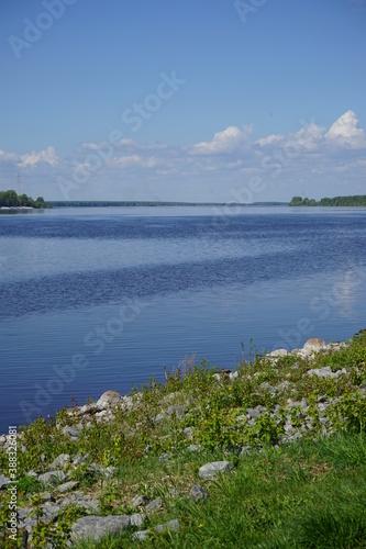 beautiful bank of the Volga river in Kostroma
