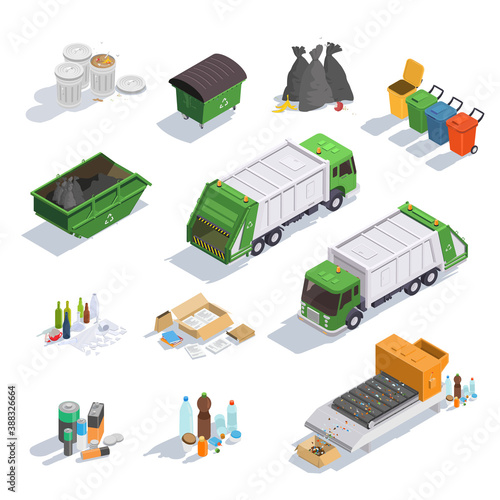 Garbage and recycling, sorting for environmental care