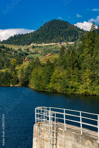 Dam on the Zaovine lake in Serbia photo