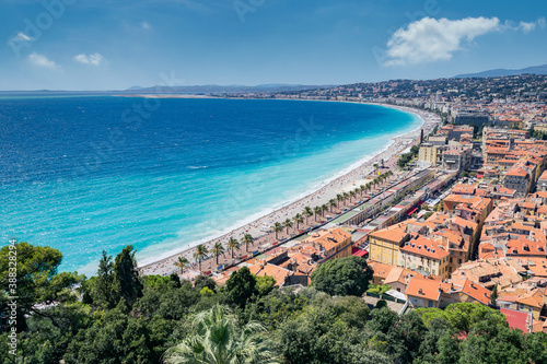 panorama of nice beach france