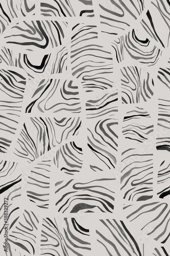 Abstract graphic pattern. Art ink zebra background for textiles  fabrics  Souvenirs  packaging  greeting cards and other designs.