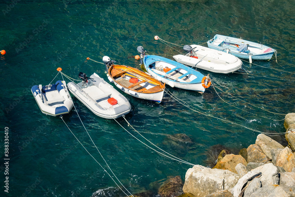 boats in the village harbour