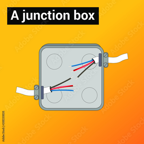 Vector illustration isolated a junction box