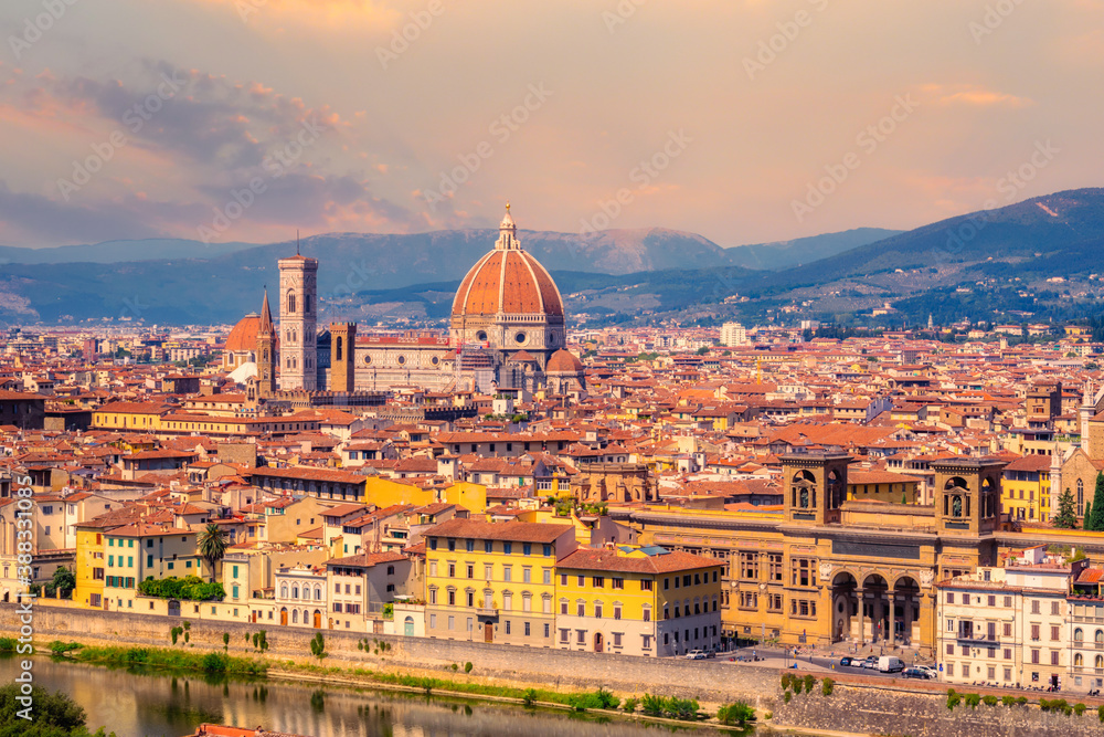 view of florence city and duomo