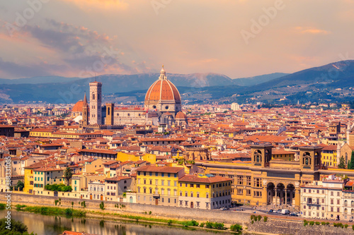 view of florence city and duomo