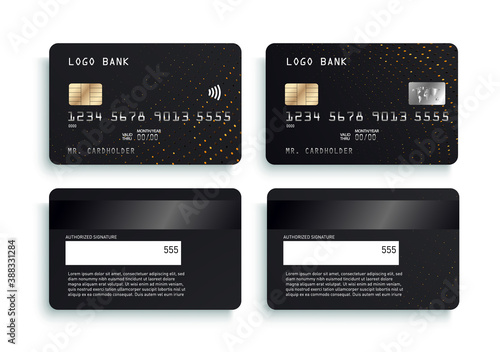 Luxury credit card template design. With inspiration from the abstract. Vector illustration. Credit debit card mockup
