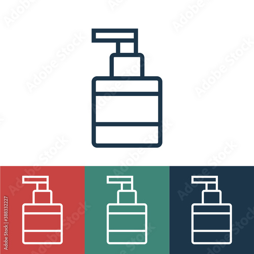 Linear vector icon with liquid soap