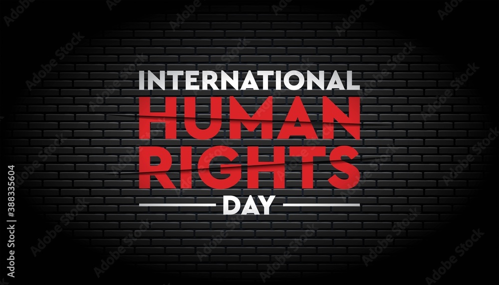 Obraz premium International human rights day background template.