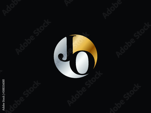JO circle shape gold silver colour design