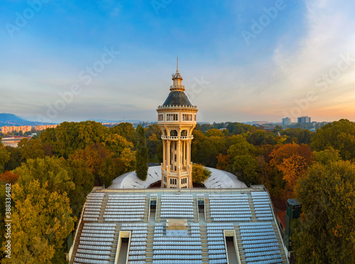 Photography Water tower in Margaret island Budapest Hungary