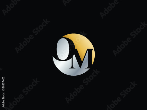 OM circle Shape Letter logo Design.