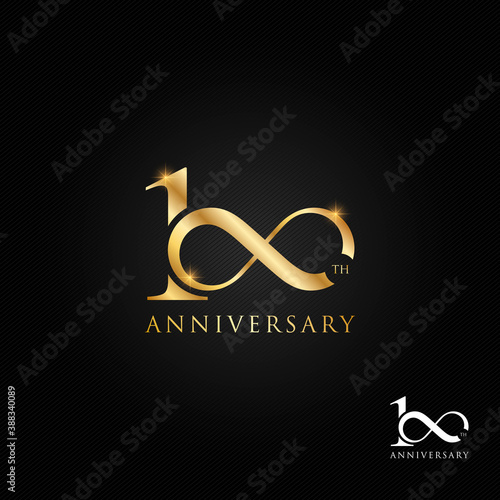 100 years anniversary logo, icon and symbol vector illustration