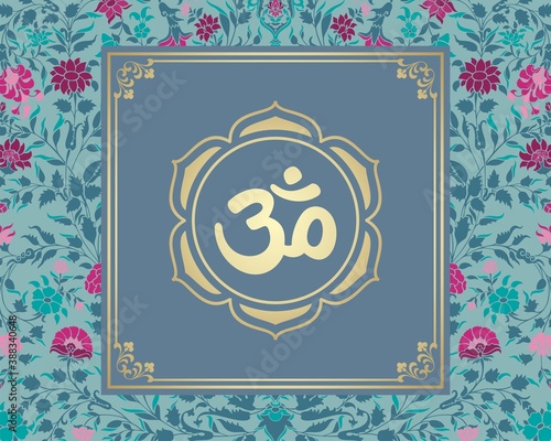 aum syllable , paisley design ,Hinduism , India	