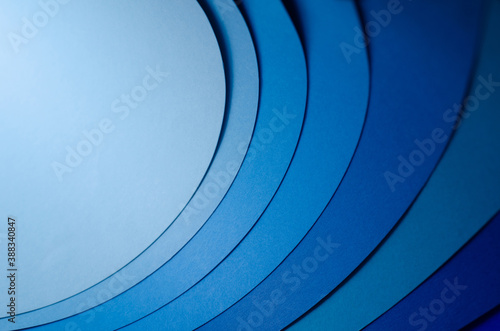 Abstract bright soft design background with blue wavy curved lines in dynamic style, Template banner design concept 