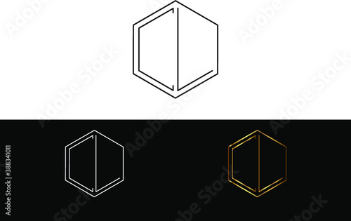 CL hexagon Shape Letter logo Design
