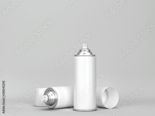 Blank aerosol tube mockup