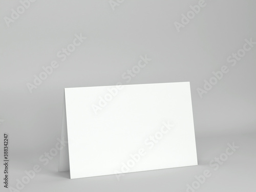 Blank greeting card or brochure mockup